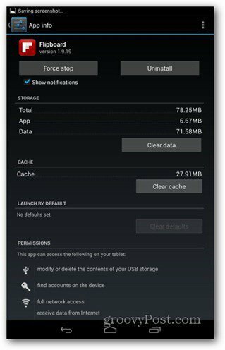 Nexus 7-app avinstallera