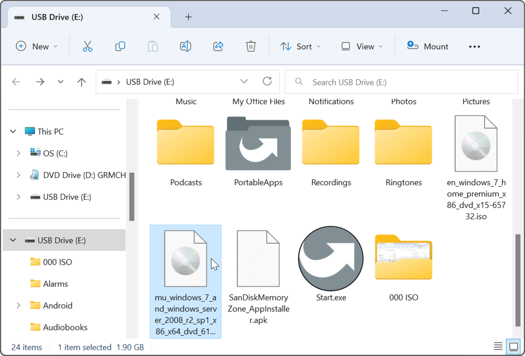 Montera en ISO-bild på Windows 11