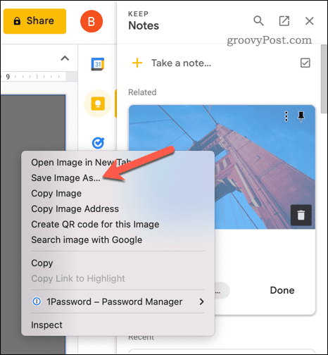 Spara en Google Slides-bild på PC