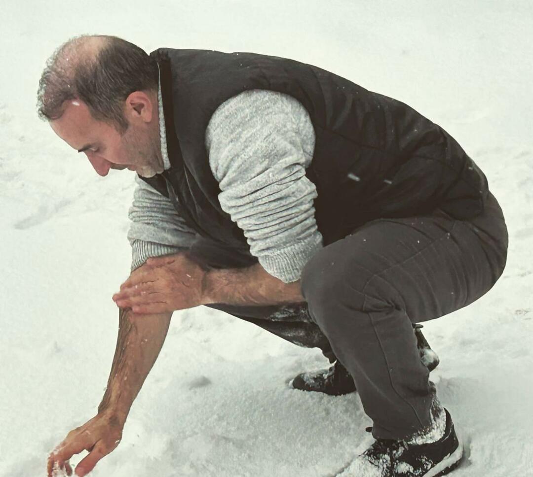 Ömer Karaoğlu gjorde tvagning med snö