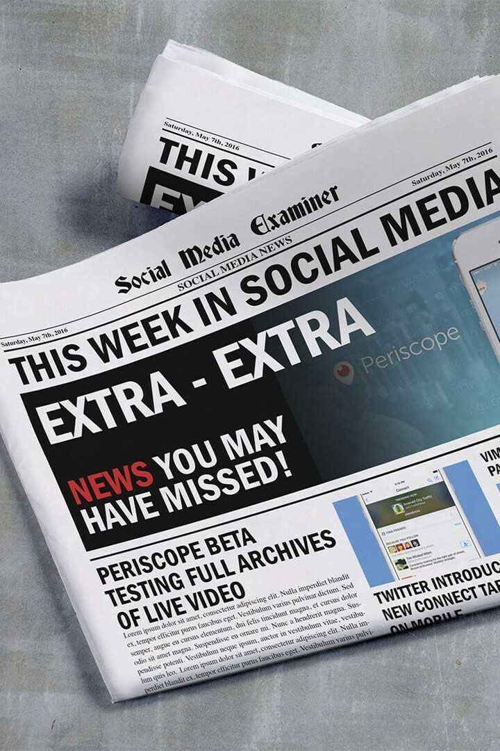 granskare för sociala medier veckovisa nyheter den 7 maj 2016