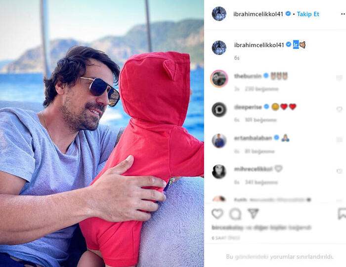 Skådespelaren İbrahim Çelikkol poserade med sin son Ali: Liten fred ...