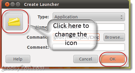 skapa launcher i ubuntu