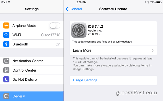 Apple släpper programvaruuppdatering för iOS 7.1.2