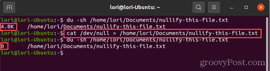 Omdirigera devnull till fil i Linux