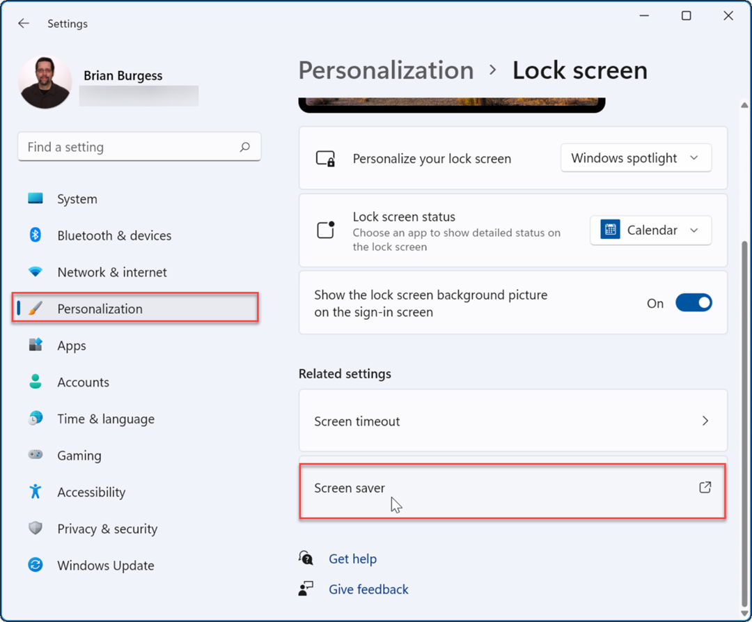 Personalisering-lås-skärm ställ in foton som skärmsläckare på Windows