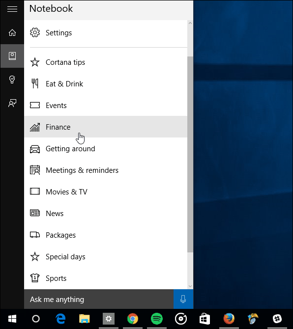 Cortana anteckningsbok