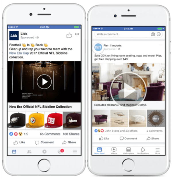 Facebook uppdaterar samlingsannonser för att ha mer flexibilitet när det gäller att visa produkter.