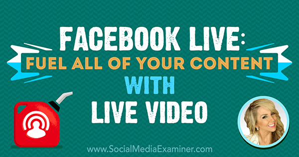 Facebook Live: Bränsle till allt ditt innehåll med livevideo med insikter från Chalene Johnson på Social Media Marketing Podcast.