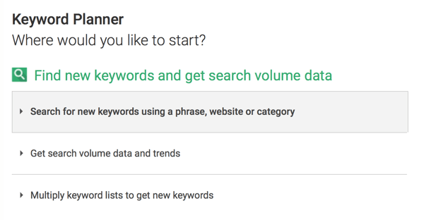 Använd Google Keyword Planner för att söka efter nyckelord som du kan lägga till i din videobeskrivning.