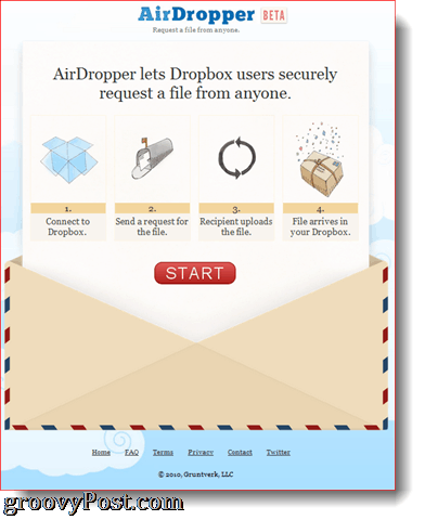 AirDropper Dropbox-tillägg i handling