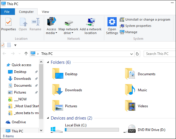 Hur du avaktiverar snabbåtkomst i Windows 10 File Explorer