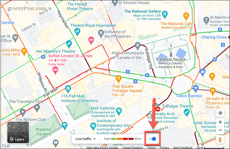 google maps livetrafik växlar