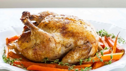 Hur man lagar en hel kyckling, vilka tricks är det? Läckert bakat hel kycklingrecept