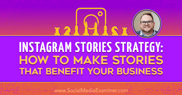 Instagram Berättelser Strategi: Hur man gör berättelser som gynnar ditt företag med insikter från Tyler J. McCall på Social Media Marketing Podcast.
