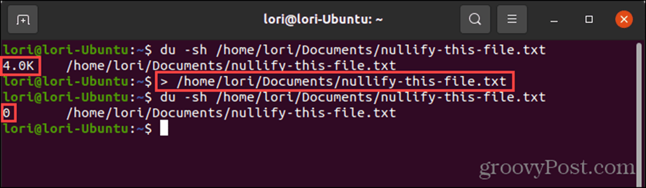 Omdirigera till null i Linux