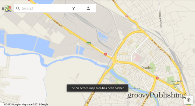 Google Maps Android-karta sparas för offlineanvändning