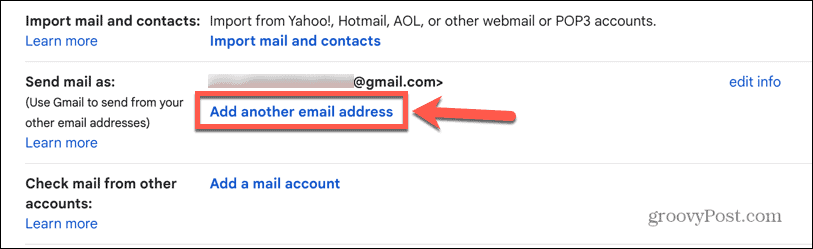 gmail lägg till en annan e-postadress