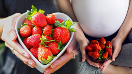Fläckar äta jordgubbar under graviditeten? Bestämmer jordgubbsex under graviditeten?