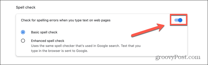 Du kan behöva inaktivera den inbyggda stavningskontrollen i Chrome om Google Docs stavningskontroll inte fungerar