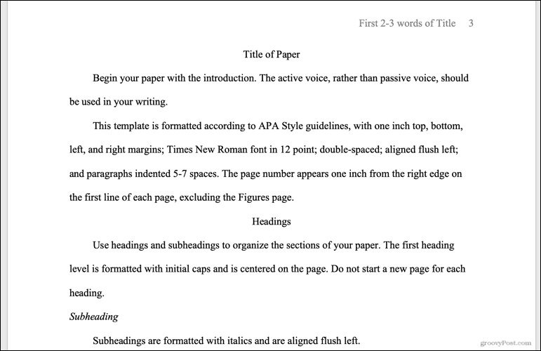 APA -pappersformat