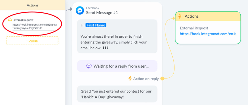 facebook messenger giveaway bot steg 5