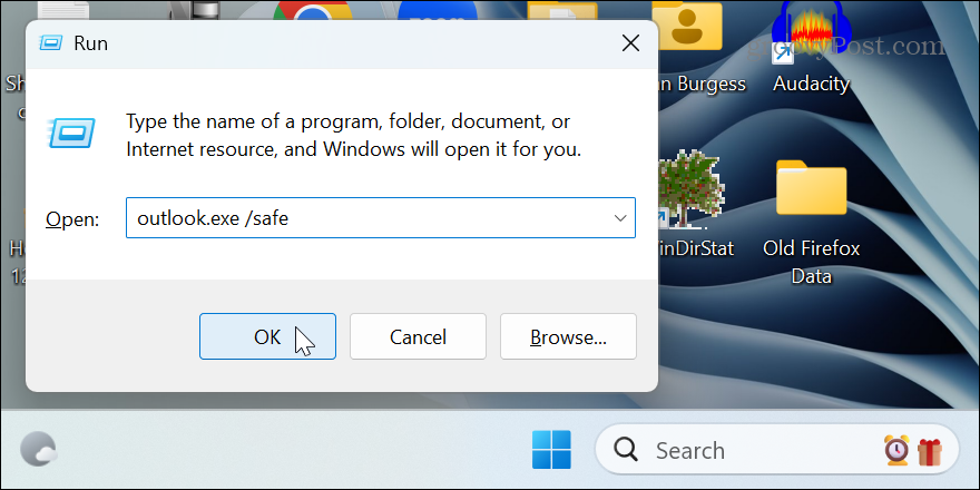 Outlook öppnas inte på Windows