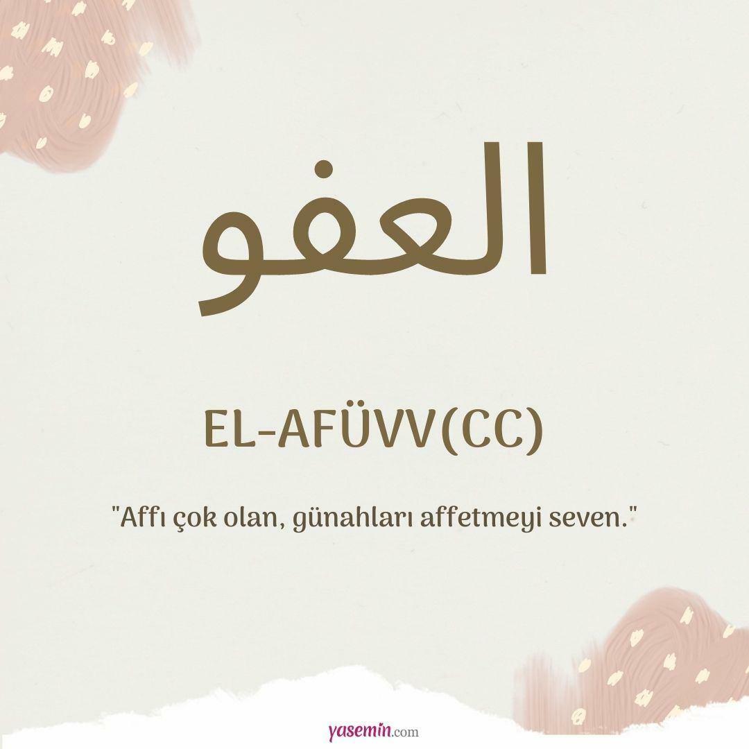 Vad betyder al-Afuw (c.c)?