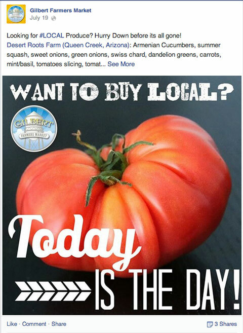 Gilbert Farmers Market Facebook-uppdatering