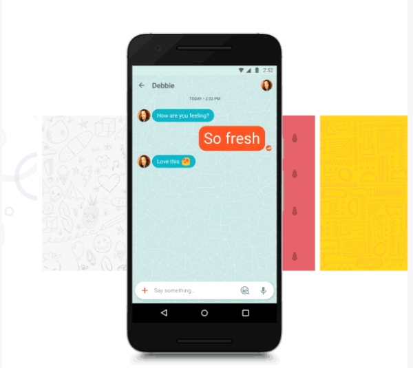 Google Allo har lagt till en ny funktion för att göra det lättare att hitta och skicka den perfekta emoji eller klistermärke och en rad bakgrunder för att komplettera din stil i dina chattar