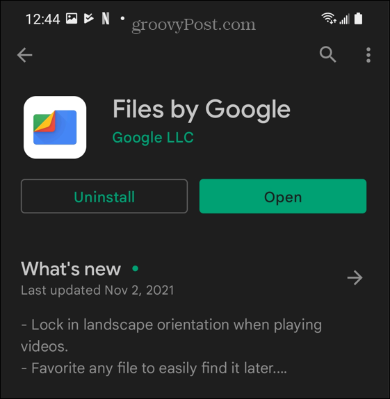 installera filer med google app
