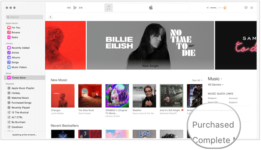 iTunes köpt på Mac