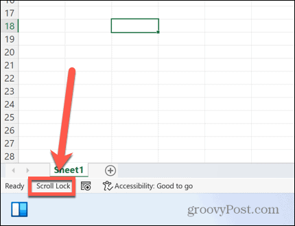 excel scroll lock på