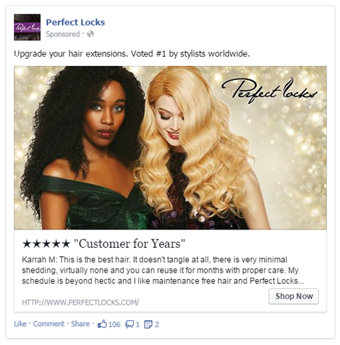perfekt lås facebook-annons med användarrecension