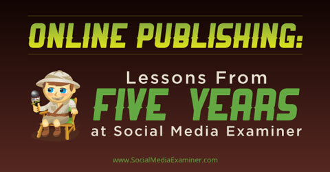 lektioner från 5 år med examinator för sociala medier