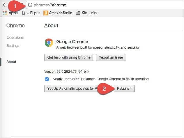 uppdatera Google Chrome med kommandoraden