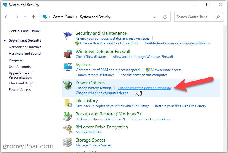Ändra vad strömknapparna gör i Windows 11