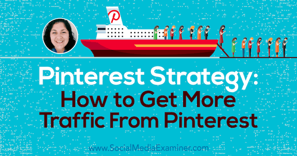 Pinterest-strategi: Hur får man mer trafik från Pinterest med insikter från Jennifer Priest på Social Media Marketing Podcast.