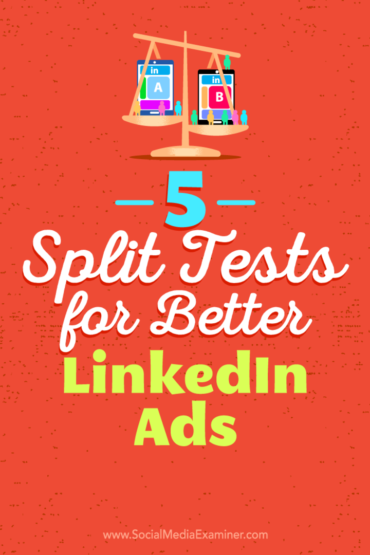 5 delade tester för bättre LinkedIn-annonser: Social Media Examiner