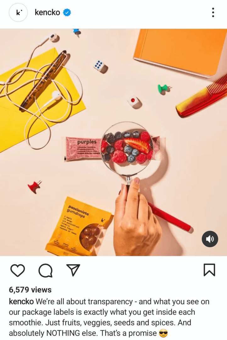 exempel på Instagram-rullar som delar varumärkesvärden