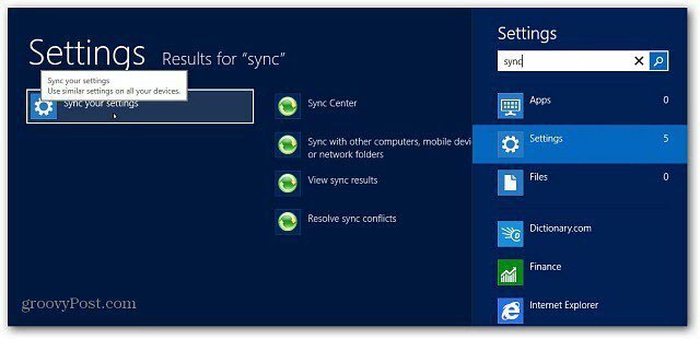 Hur man hanterar Windows 8 Sync-funktionen