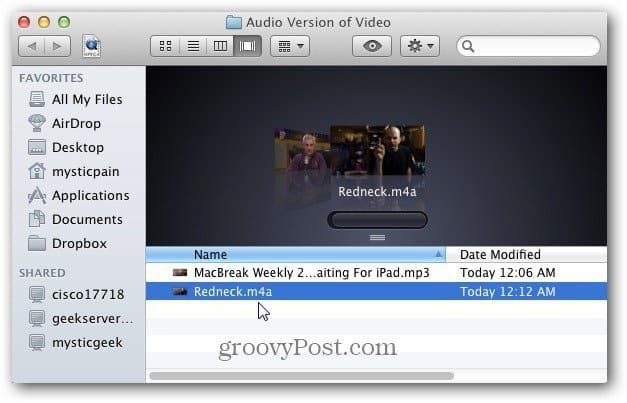 Konvertera videor till ljudfiler på en Mac med iTunes