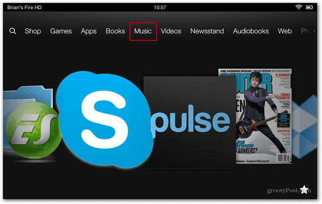 Music Kindle Fire HD hemskärm