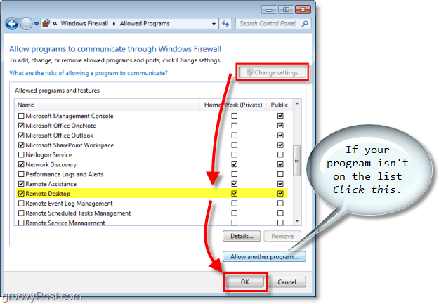 Tillåt ett program genom Windows 7-brandväggen [Hur du gör]