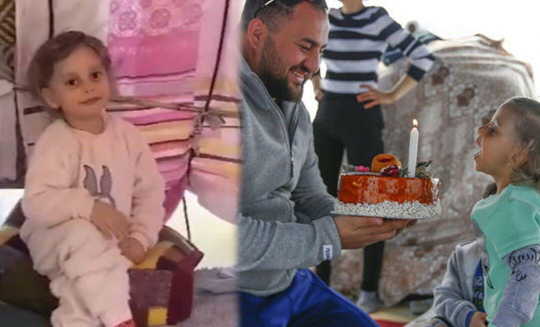 Nurhayat, som ville ha en födelsedagstårta i sin tältstad, fick en tårta från Kayseri!