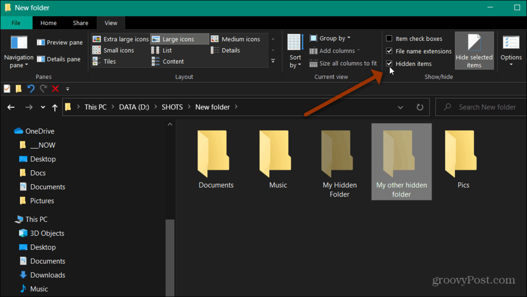 Hur jag döljer filer och mappar i Windows 10