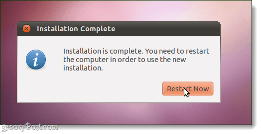 Ubuntu-installationen är klar