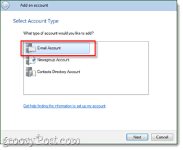 Windows Live Mail-e-postkonto