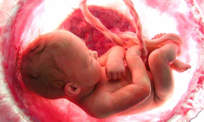 Födelse av en baby i livmodern