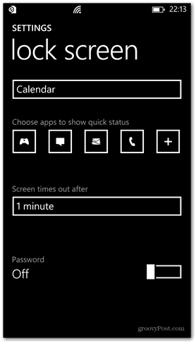Windows Phone 8 anpassar lösenordslösenordet av